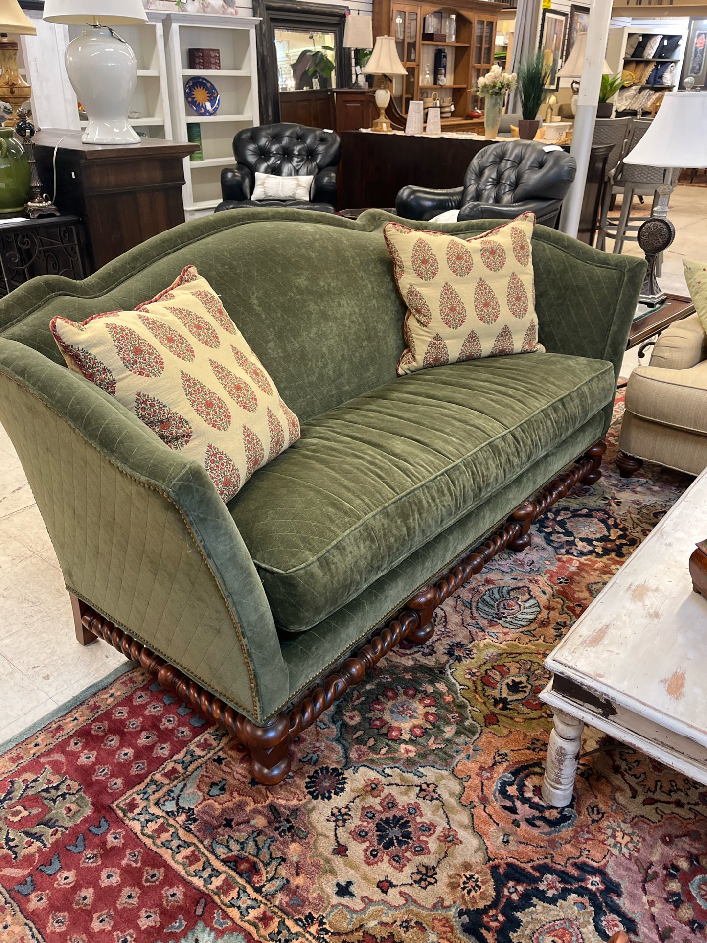 Hickory White Sofa