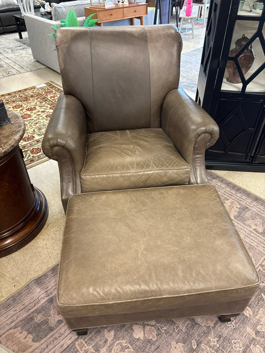 Ethan Allen Chair & Ottoman