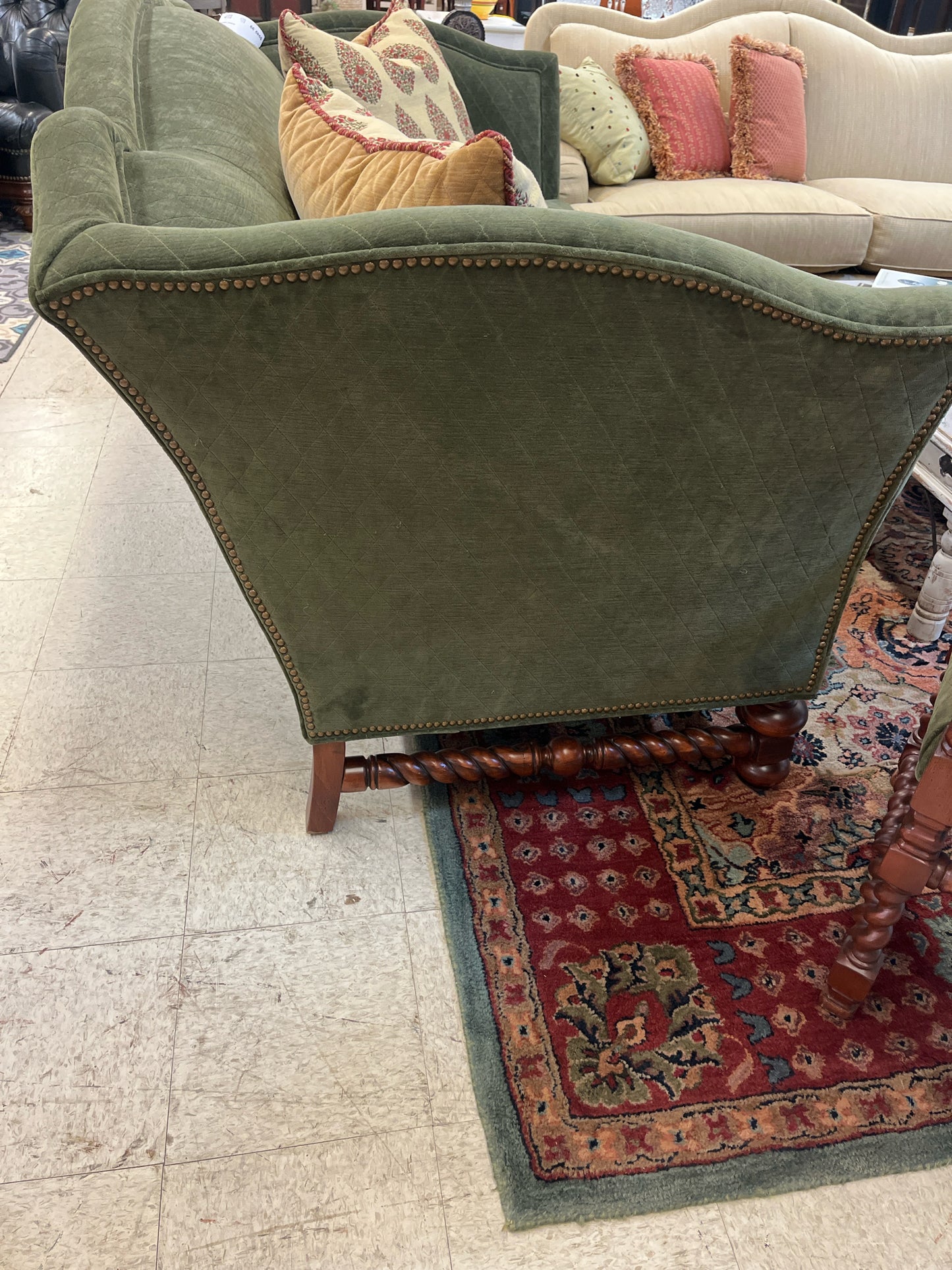 Hickory White Sofa