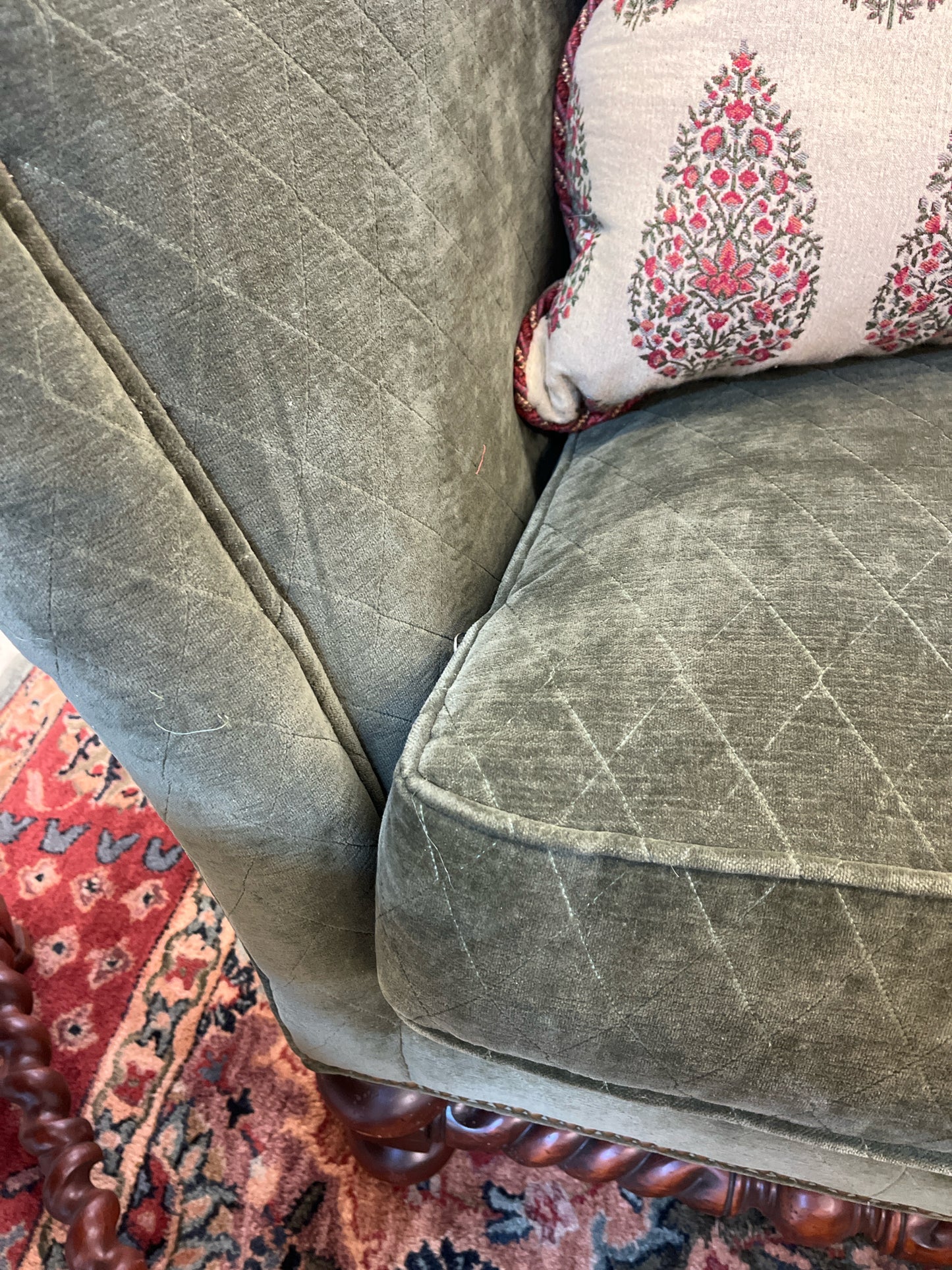 Hickory White Sofa