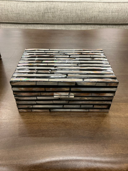 Grey and black striped modern box