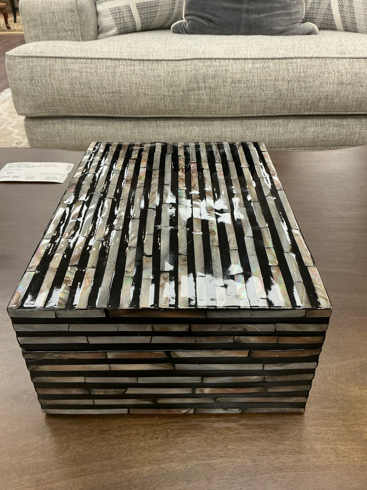 Modern Grey & black striped box